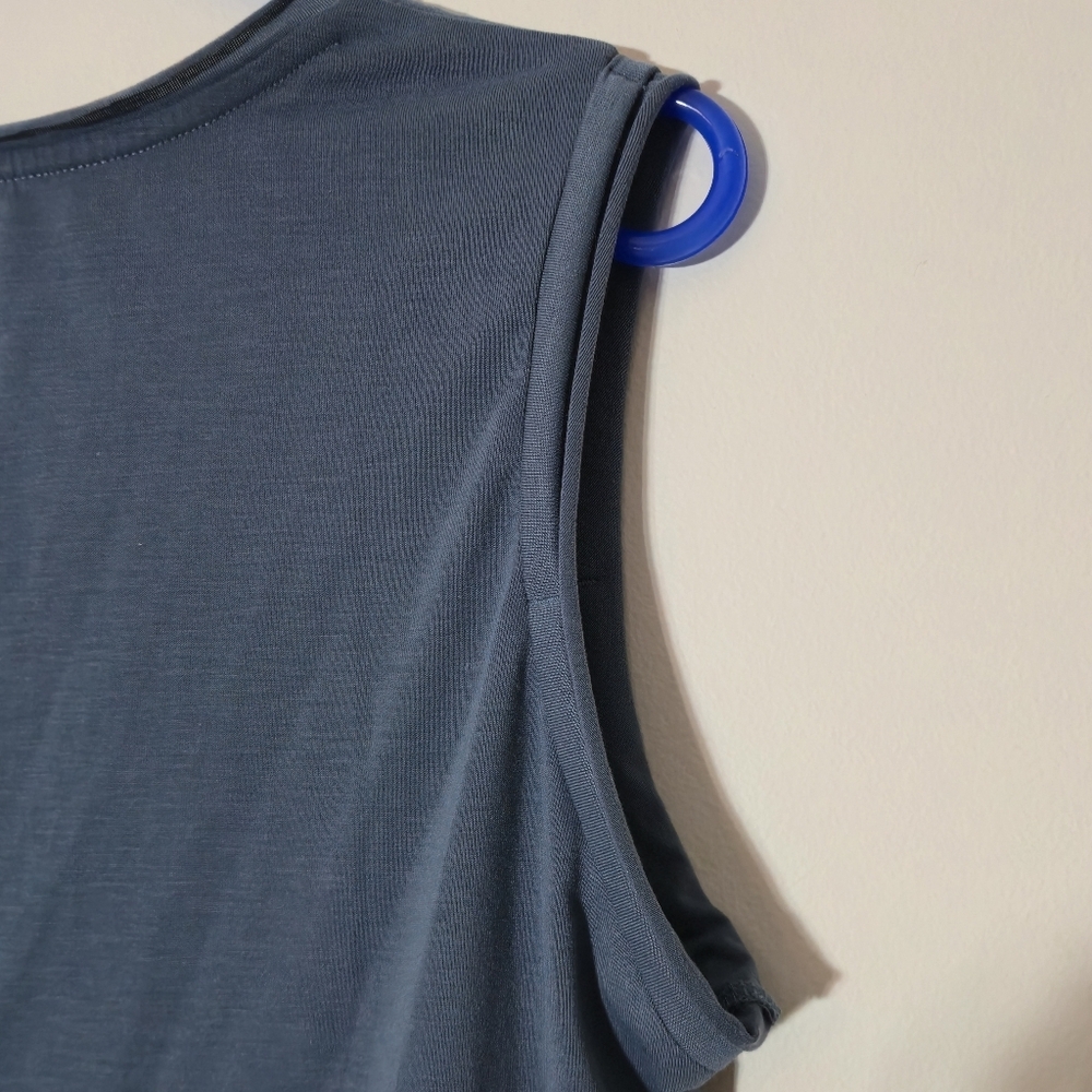 Kuhl Vega Blue V-Neck Tank Top Small Soft‎ 100% Organic Cotton Sustainable GOTS - Picture 9 of 10